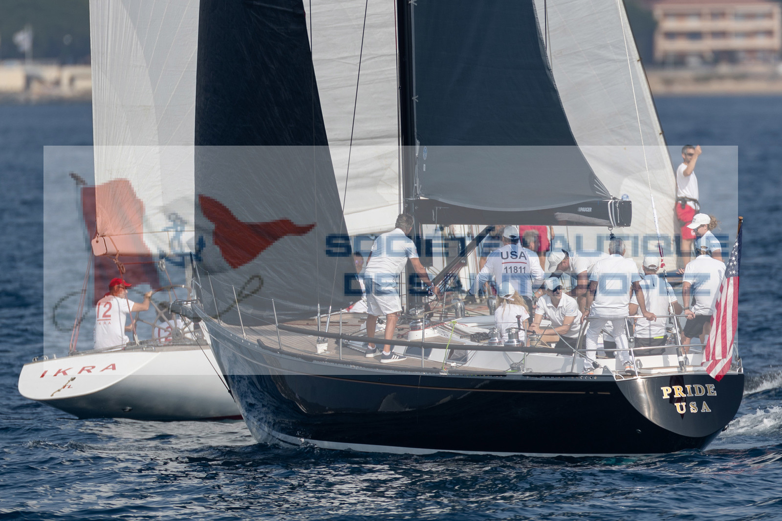 05 10 2023, Saint-Tropez (FRA,83), Les Voiles de Saint-Tropez 2023, Race Day 5, Défi Pride Vs Ikra