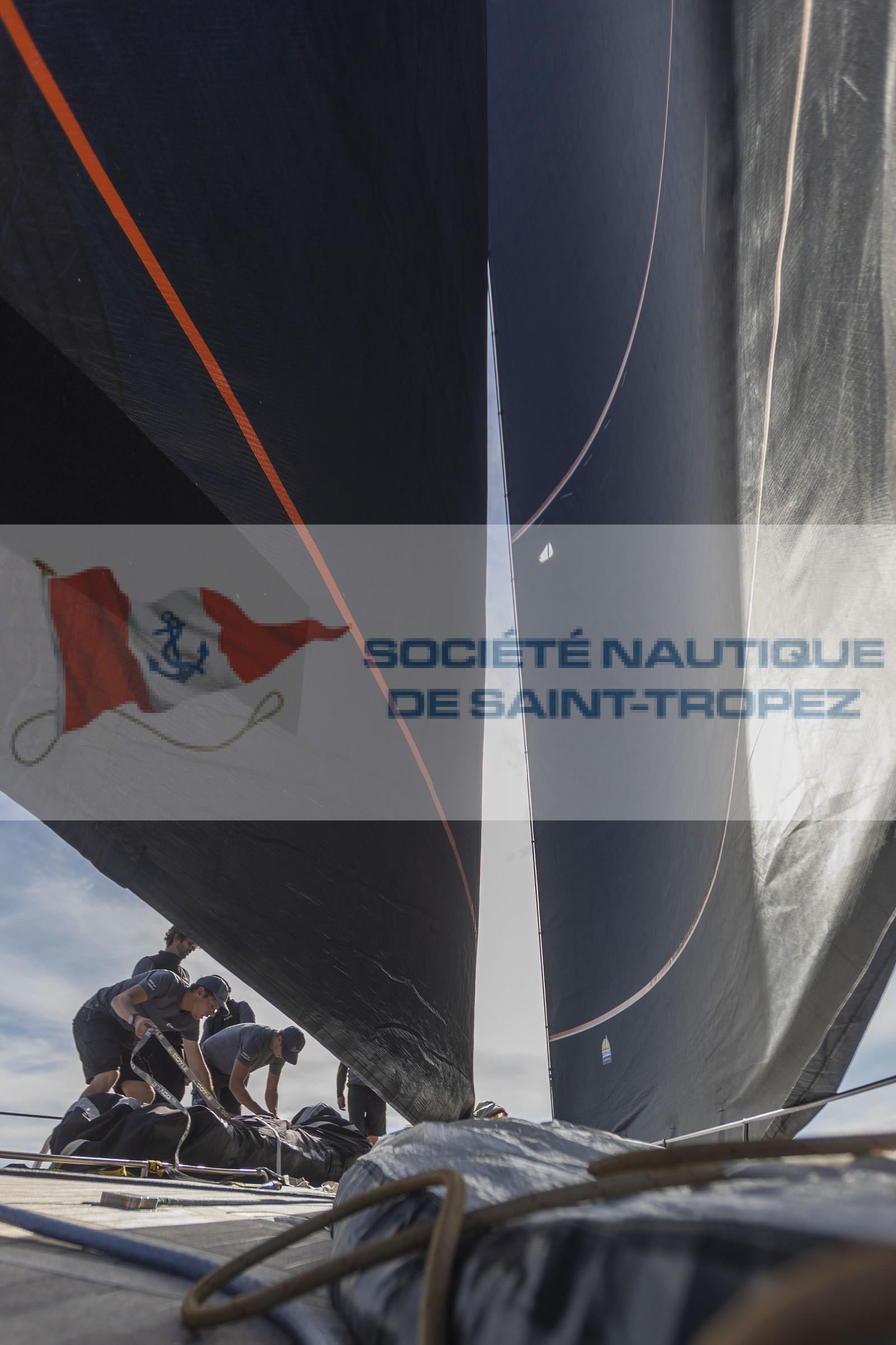 03 10 2022, Saint-Tropez (FRA,83), Voiles de Saint-Tropez 2022,  entraînement des maxis, A bord de Sipirit of Malouen X