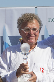 02 10 2016, Saint-Tropez (FRA,83), Voiles de Saint-Tropez 2016, Prizegiving, Yves-Marie Morault, Ikra Owner
