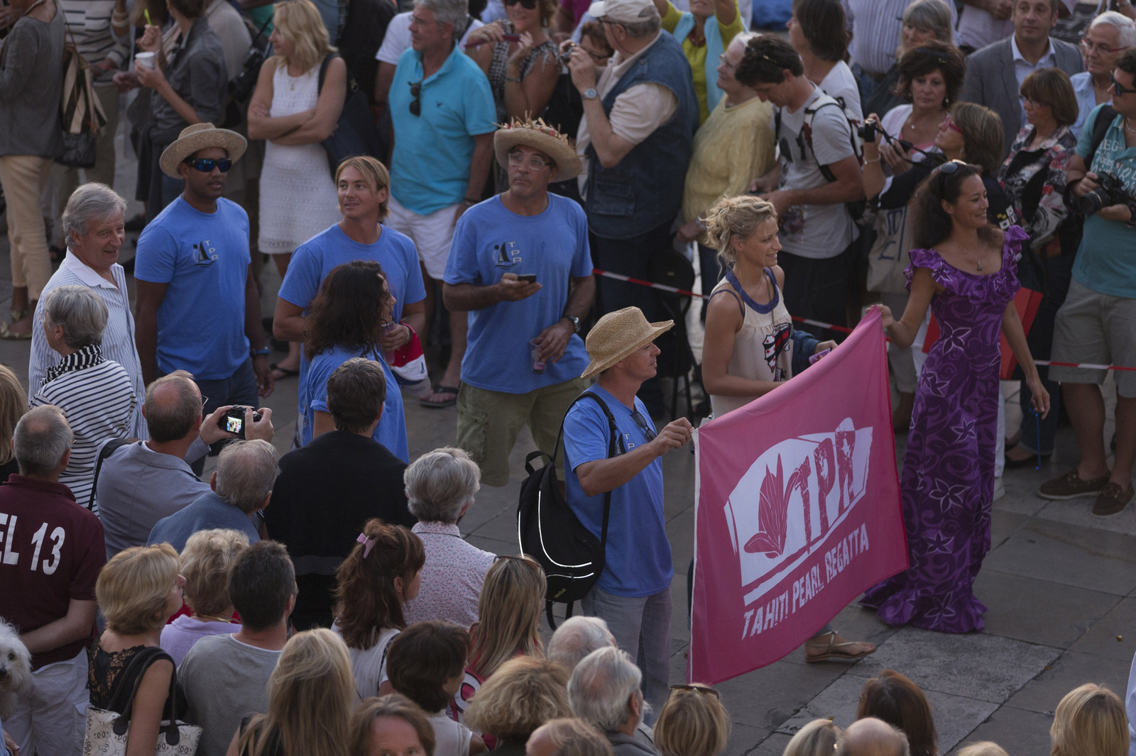 02 10 2014, Saint-Tropez (FRA,83), Voiles de Saint-Tropez 2014, Day 4, défilé des équipages   crew parade