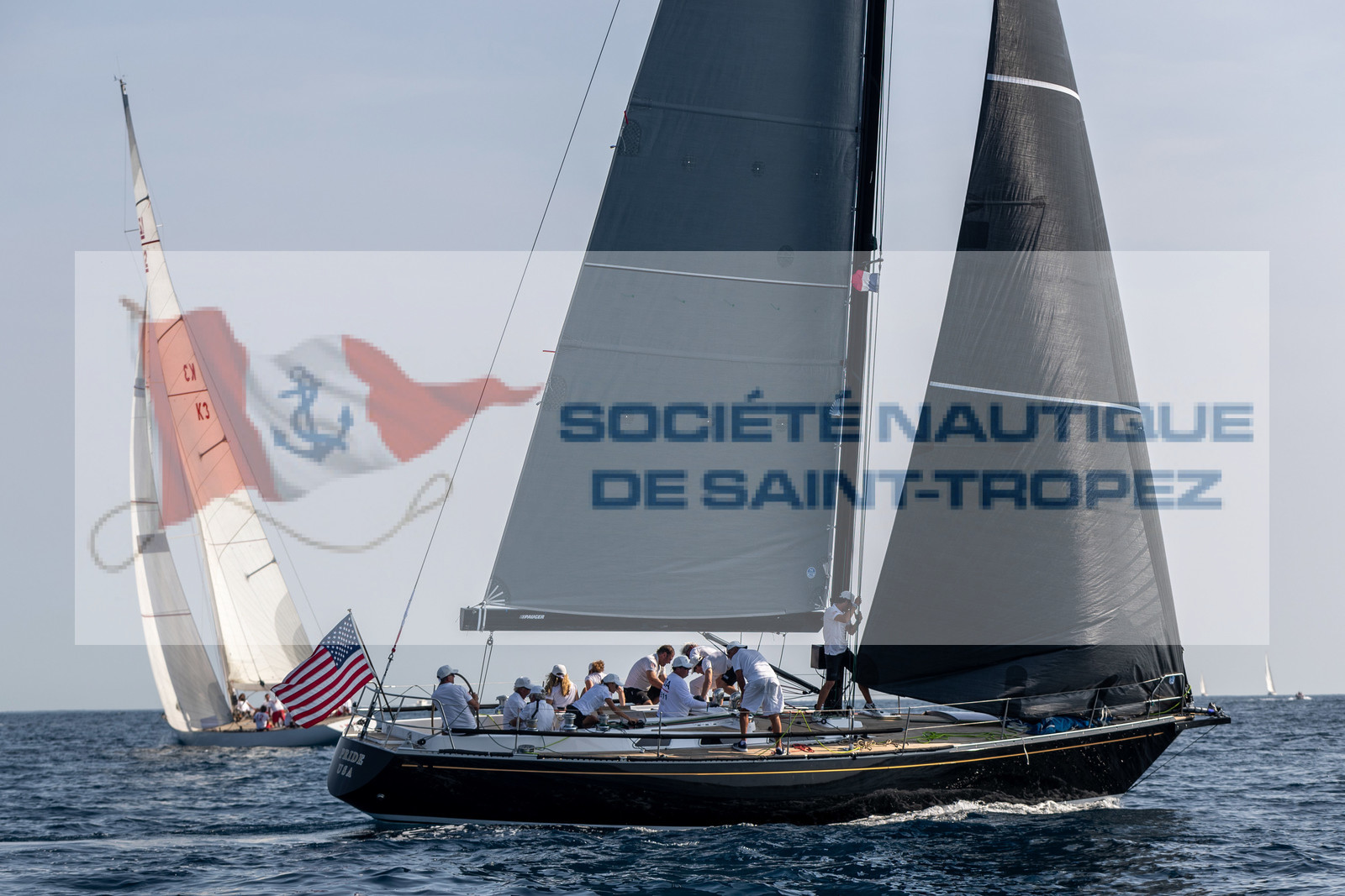 05 10 2023, Saint-Tropez (FRA,83), Les Voiles de Saint-Tropez 2023, Race Day 5, Défi Pride Vs Ikra