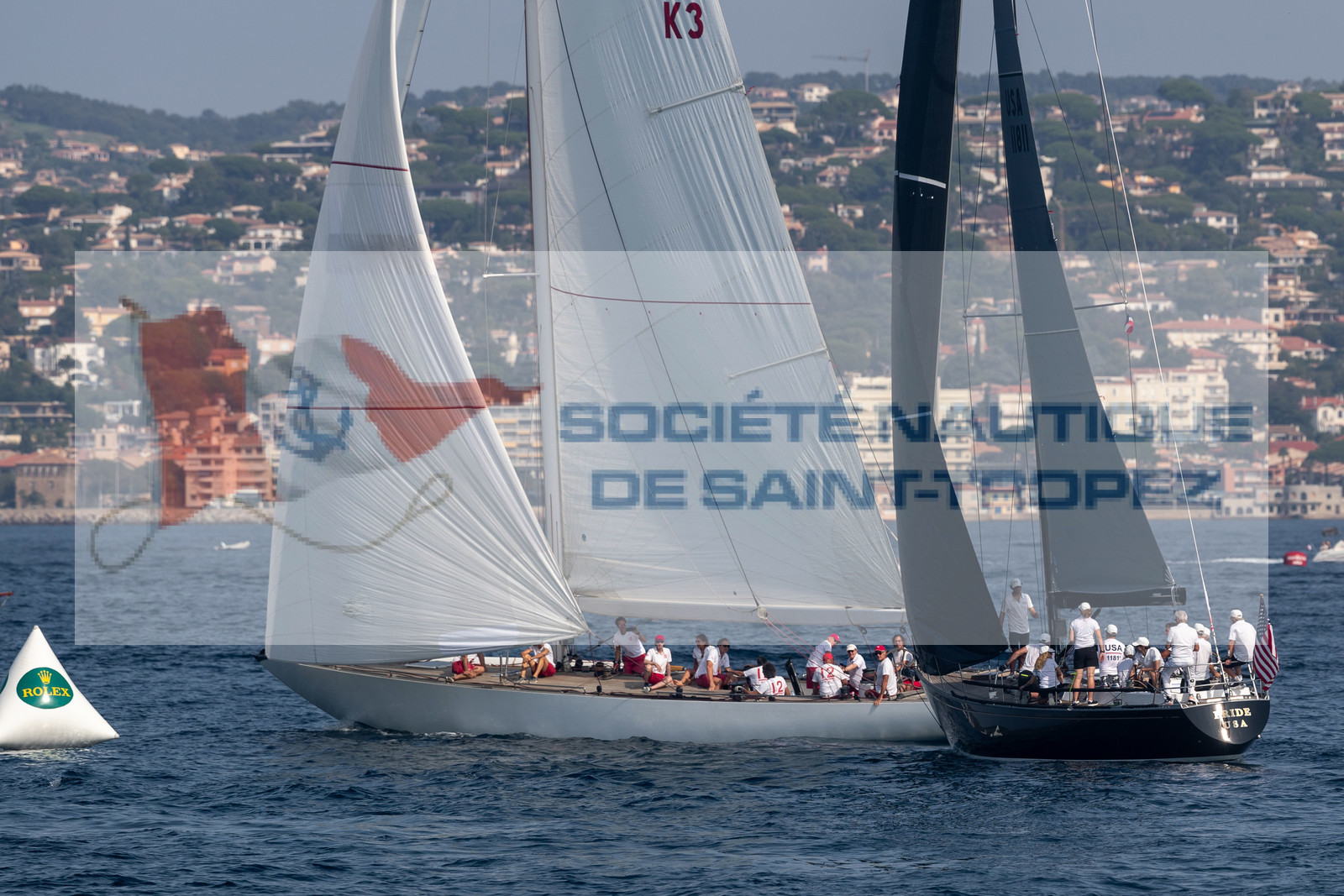 05 10 2023, Saint-Tropez (FRA,83), Les Voiles de Saint-Tropez 2023, Race Day 5, Défi Pride Vs Ikra