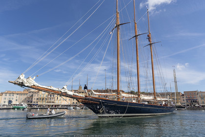 25 09 2022, Saint-Tropez (FRA, 83), Les Voiles de Saint-Tropez 2022, Arrivée des bateaux et de la Coupe d'Automne du Yacht Club de France, Shenandoah