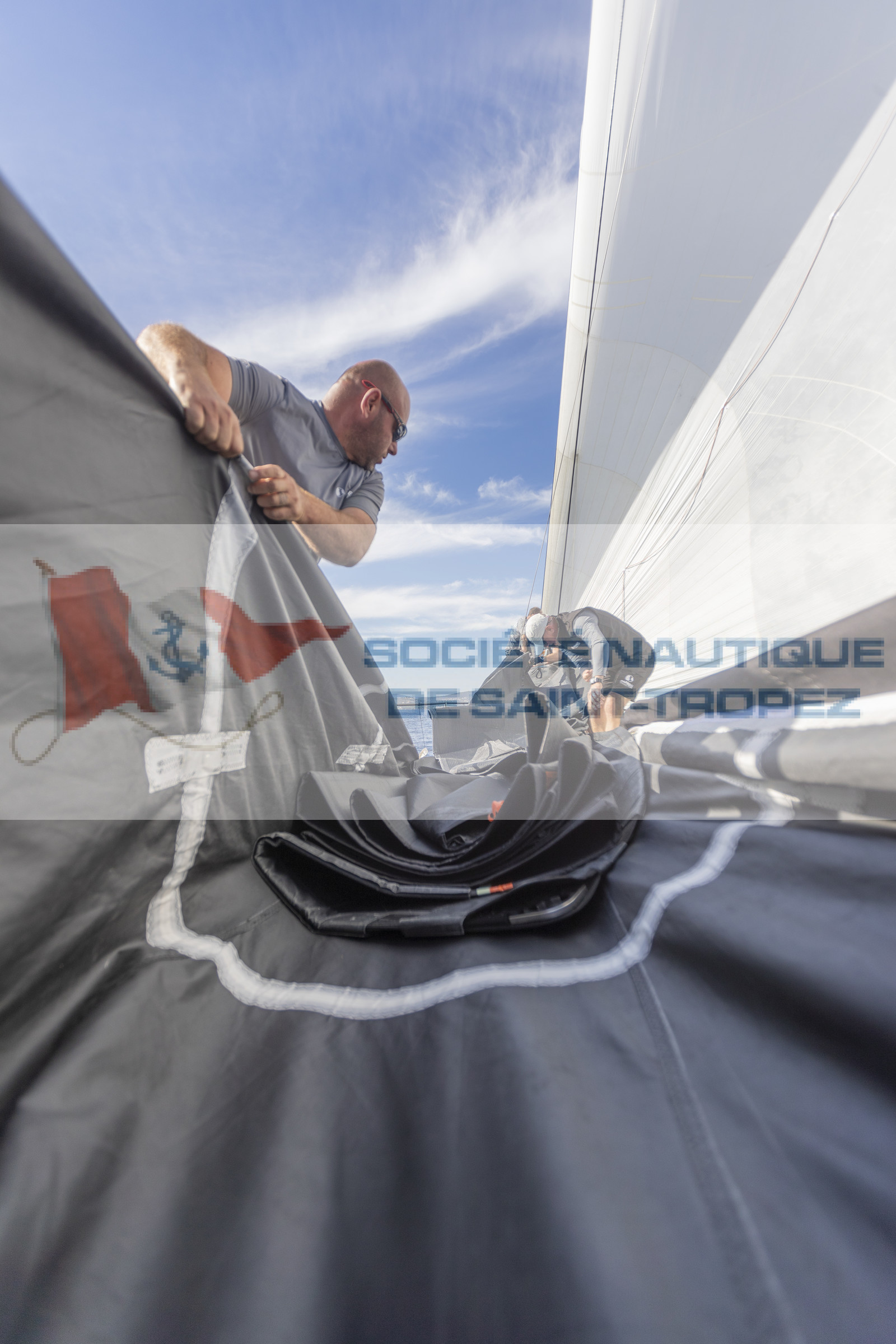 03 10 2022, Saint-Tropez (FRA,83), Voiles de Saint-Tropez 2022,  entraînement des maxis, A bord de Sipirit of Malouen X