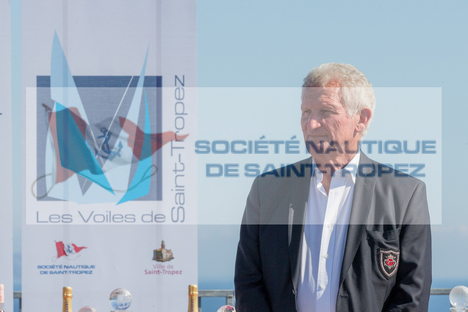 02 10 2016, Saint-Tropez (FRA,83), Voiles de Saint-Tropez 2016, Prizegiving, André Beaufils, Pdt SNST