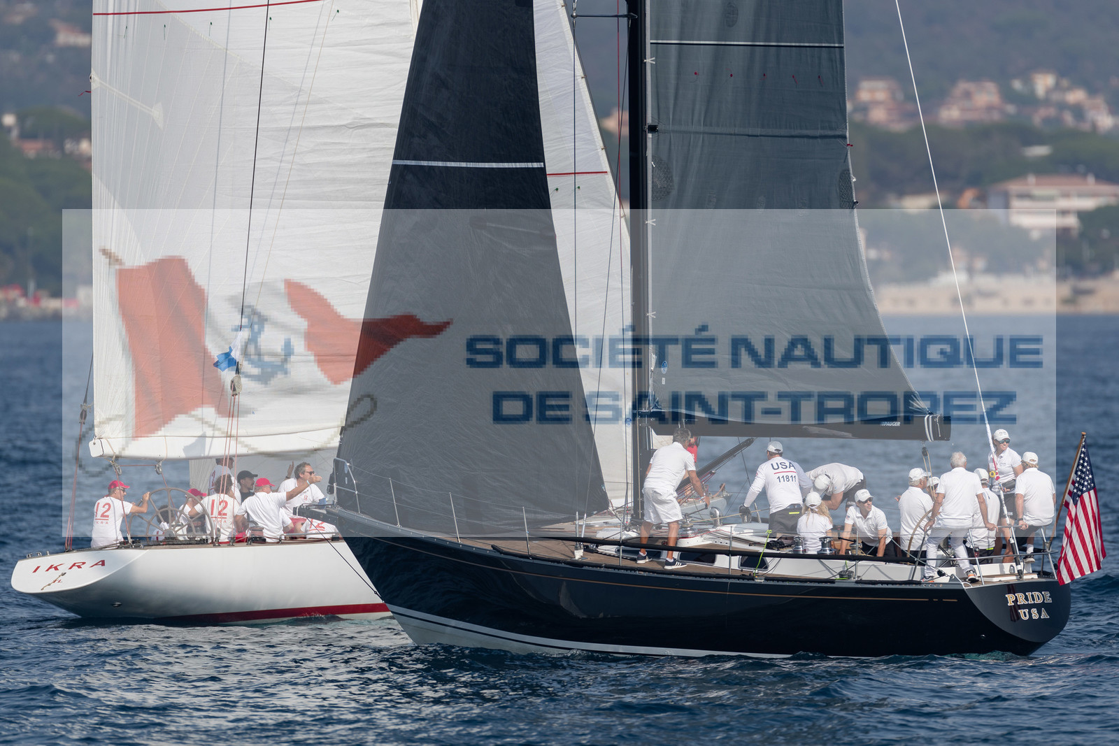 05 10 2023, Saint-Tropez (FRA,83), Les Voiles de Saint-Tropez 2023, Race Day 5, Défi Pride Vs Ikra