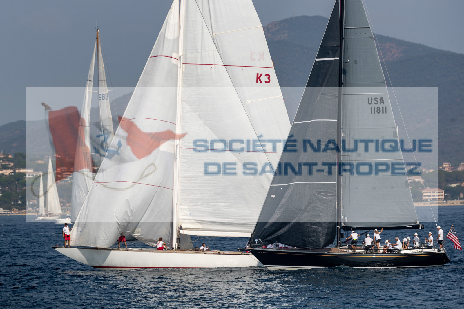 05 10 2023, Saint-Tropez (FRA,83), Les Voiles de Saint-Tropez 2023, Race Day 5, Défi Pride Vs Ikra