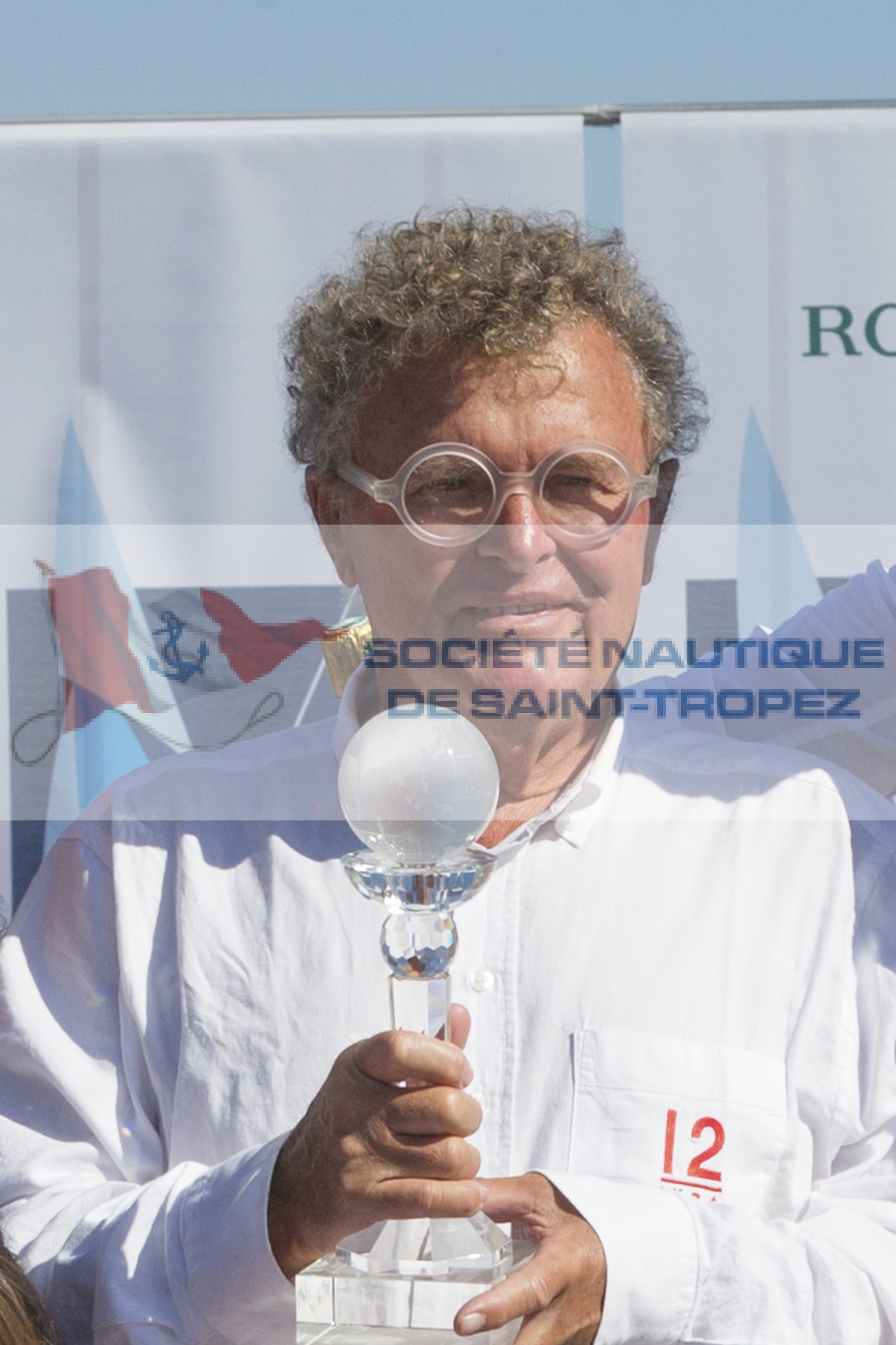 02 10 2016, Saint-Tropez (FRA,83), Voiles de Saint-Tropez 2016, Prizegiving, Yves-Marie Morault, Ikra Owner