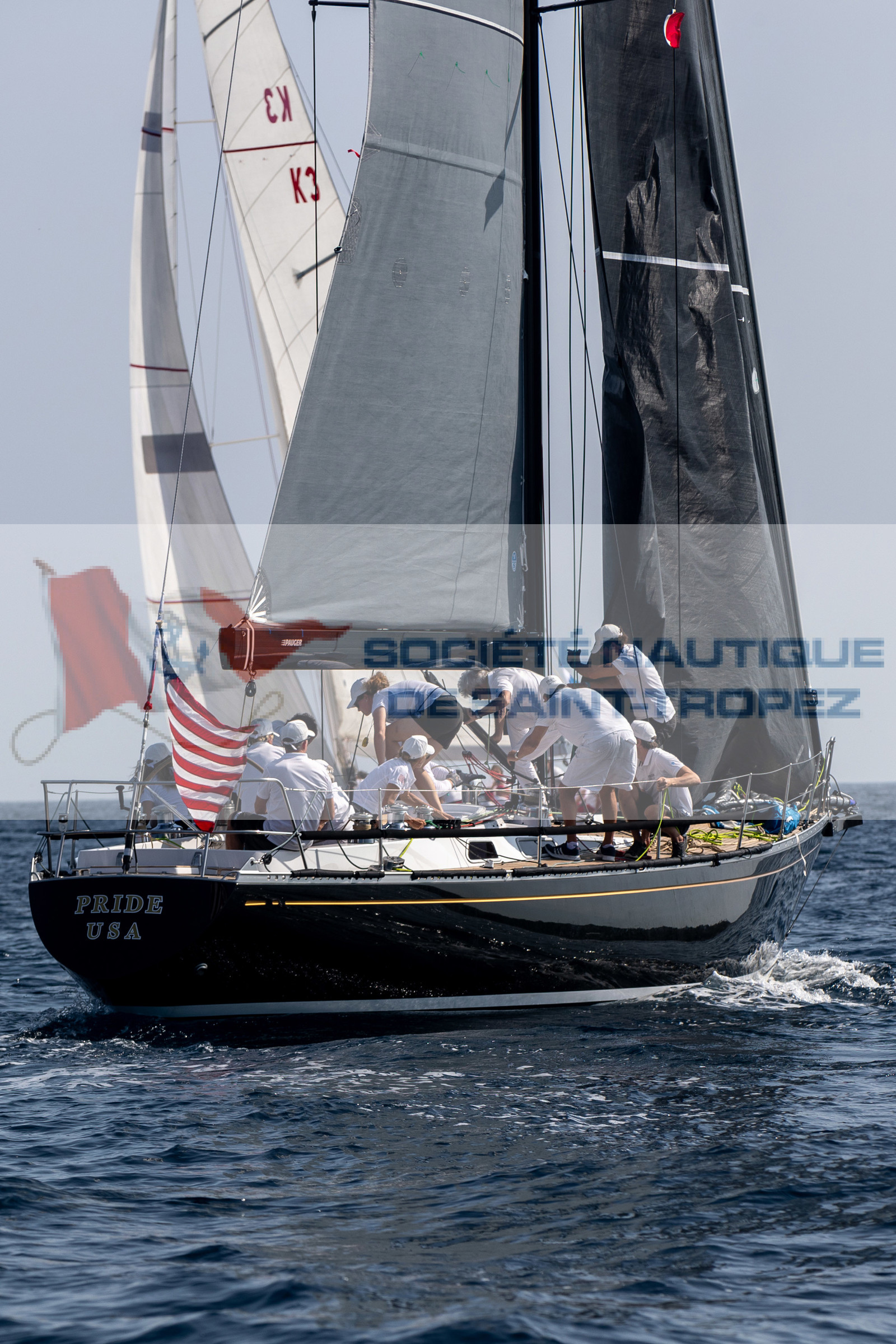 05 10 2023, Saint-Tropez (FRA,83), Les Voiles de Saint-Tropez 2023, Race Day 5, Défi Pride Vs Ikra