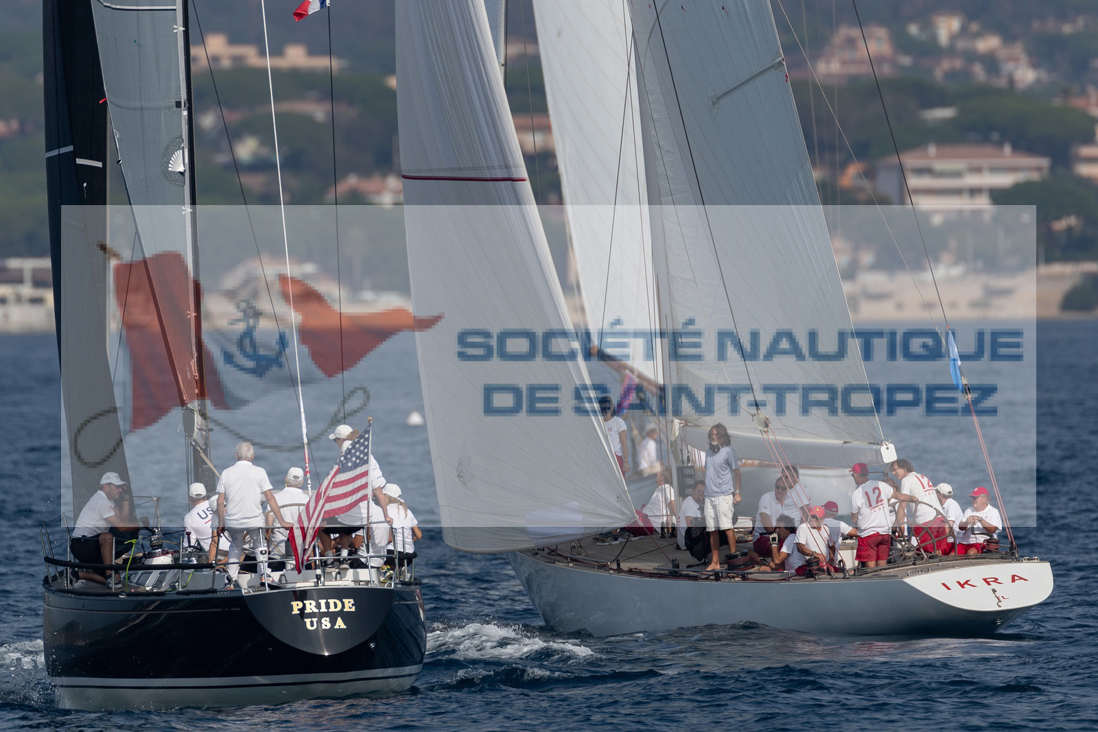 05 10 2023, Saint-Tropez (FRA,83), Les Voiles de Saint-Tropez 2023, Race Day 5, Défi Pride Vs Ikra