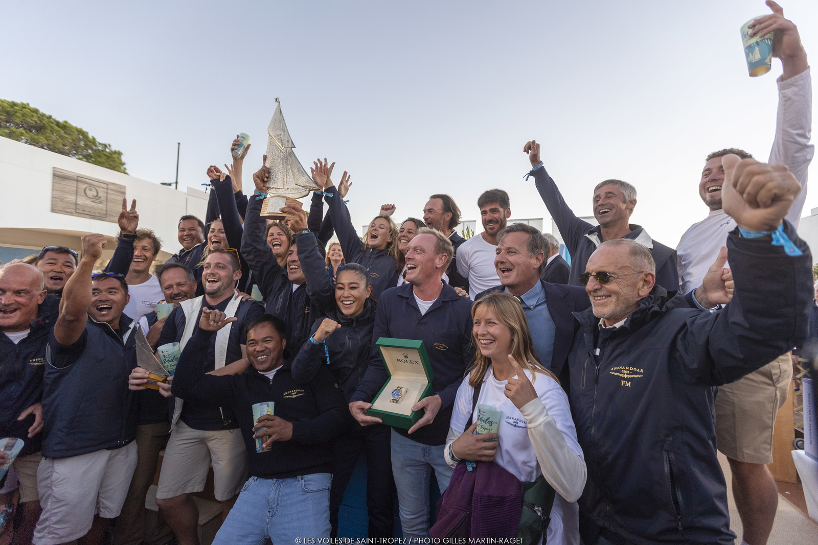 01 10 2022, Saint-Tropez (FRA,83), Voiles de Saint-Tropez 2022, Remise des prix, Shenandoah reçoit le Trophée Rolex