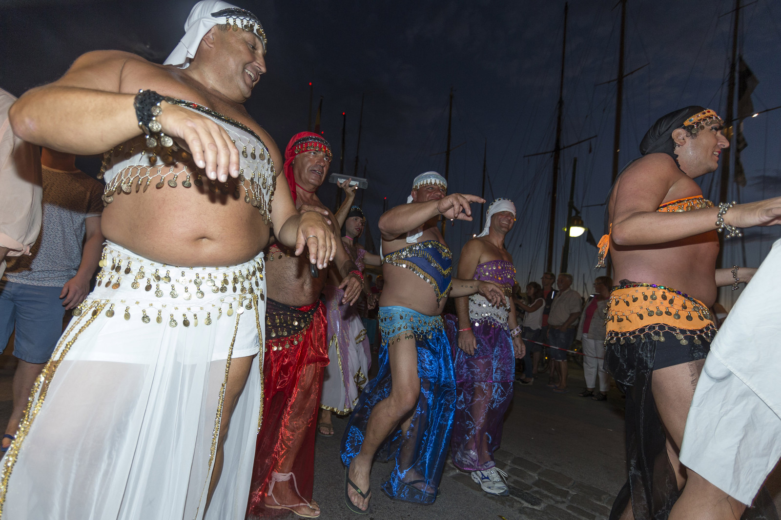 02 10 2014, Saint-Tropez (FRA,83), Voiles de Saint-Tropez 2014, Day 4, défilé des équipages   crew parade
